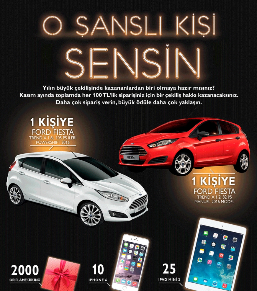 Oriflame Ford Fiesta Çekiliş Sonucu - 2016